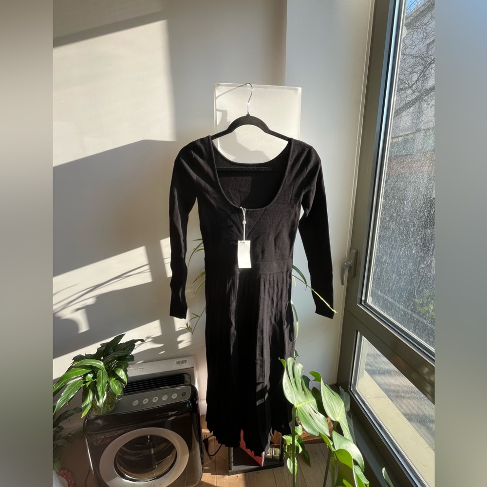 Tory Burch black knit dress unworn with tags